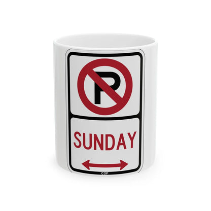 PBOT Road sign P1260D (Oregon) (Road Sign) White Coffee Mug 11oz - Go Mug Yourself