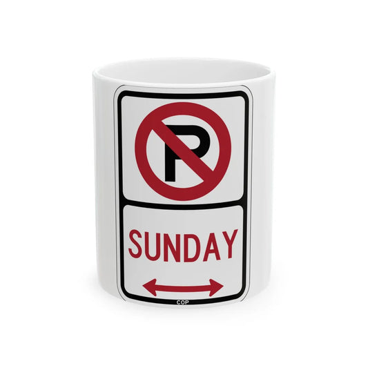 PBOT Road sign P1260D (Oregon) (Road Sign) White Coffee Mug 11oz - Go Mug Yourself