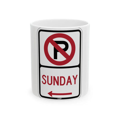 PBOT Road sign P1260L (Oregon) (Road Sign) White Coffee Mug 11oz - Go Mug Yourself