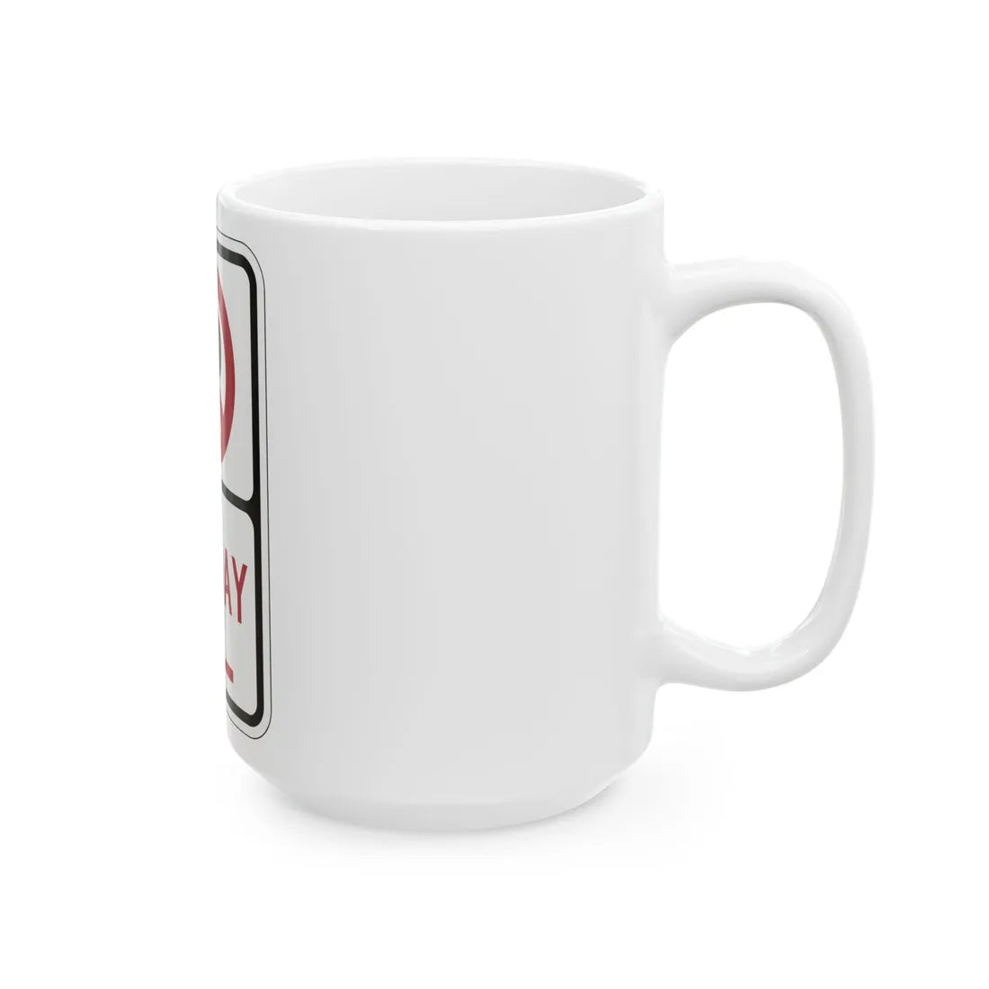 PBOT Road sign P1260L (Oregon) (Road Sign) White Coffee Mug - Go Mug Yourself