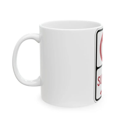 PBOT Road sign P1260R (Oregon) (Road Sign) White Coffee Mug - Go Mug Yourself