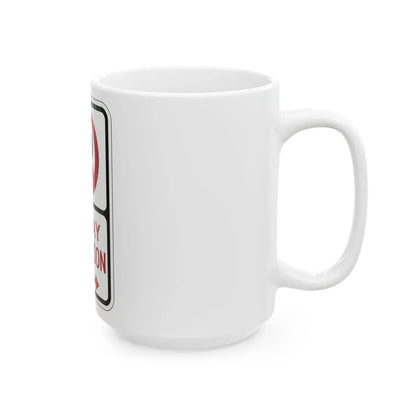 PBOT Road sign P1265D (Oregon) (Road Sign) White Coffee Mug - Go Mug Yourself
