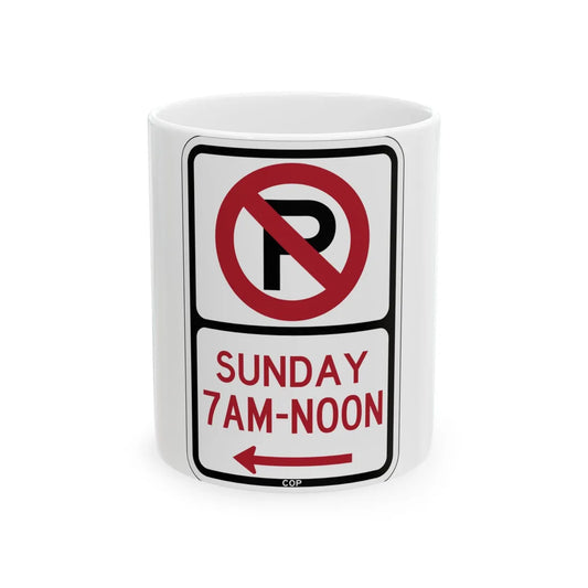 PBOT Road sign P1265L (Oregon) (Road Sign) White Coffee Mug 11oz - Go Mug Yourself