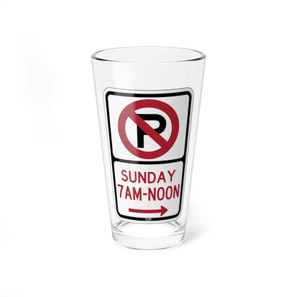 PBOT Road sign P1265R (Oregon) (Road Sign) Pint Glass 16oz 16oz - Go Mug Yourself