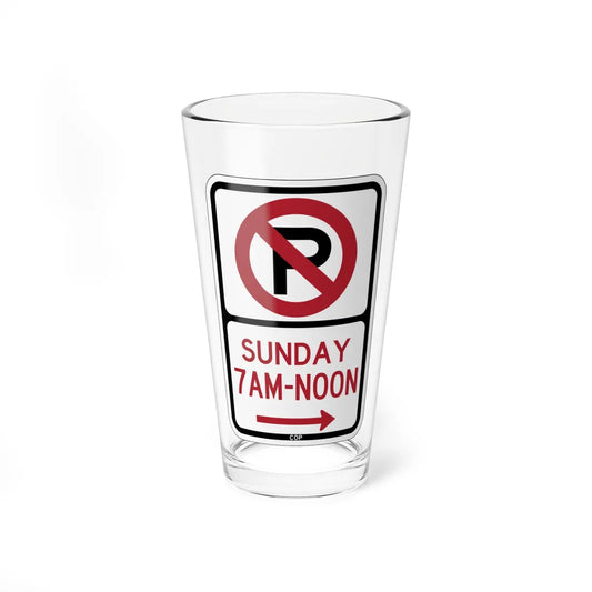 PBOT Road sign P1265R (Oregon) (Road Sign) Pint Glass 16oz 16oz - Go Mug Yourself