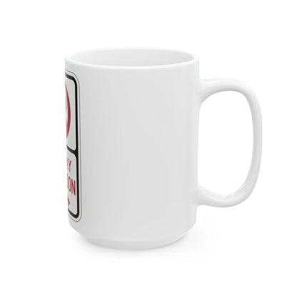 PBOT Road sign P1265R (Oregon) (Road Sign) White Coffee Mug - Go Mug Yourself