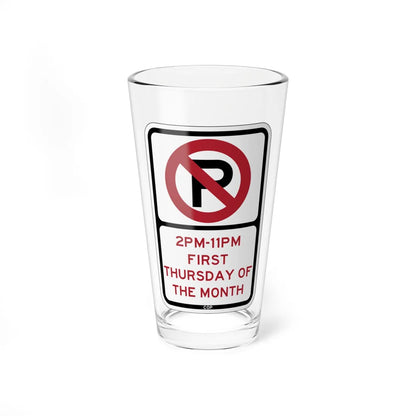 PBOT Road sign P1275 (Oregon) (Road Sign) Pint Glass 16oz - Go Mug Yourself