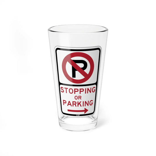 PBOT Road sign P1300R (Oregon) (Road Sign) Pint Glass 16oz 16oz - Go Mug Yourself