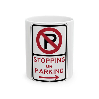 PBOT Road sign P1300R (Oregon) (Road Sign) White Coffee Mug 11oz - Go Mug Yourself