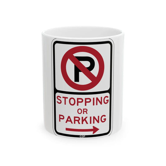 PBOT Road sign P1300R (Oregon) (Road Sign) White Coffee Mug 11oz - Go Mug Yourself