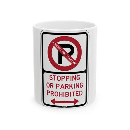 PBOT Road sign P1305D (Oregon) (Road Sign) White Coffee Mug 11oz - Go Mug Yourself