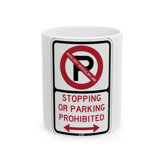 PBOT Road sign P1305D (Oregon) (Road Sign) White Coffee Mug 11oz - Go Mug Yourself