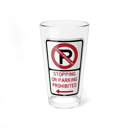 PBOT Road sign P1305L (Oregon) (Road Sign) Pint Glass 16oz - Go Mug Yourself