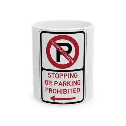 PBOT Road sign P1305L (Oregon) (Road Sign) White Coffee Mug 11oz - Go Mug Yourself
