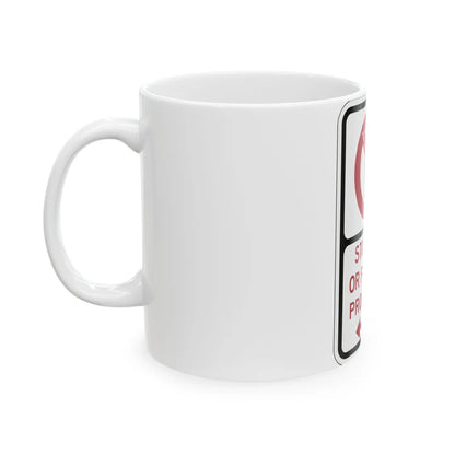 PBOT Road sign P1305L (Oregon) (Road Sign) White Coffee Mug - Go Mug Yourself