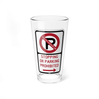 PBOT Road sign P1305R (Oregon) (Road Sign) Pint Glass 16oz - Go Mug Yourself