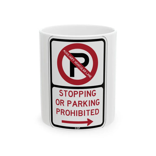 PBOT Road sign P1305R (Oregon) (Road Sign) White Coffee Mug 11oz - Go Mug Yourself