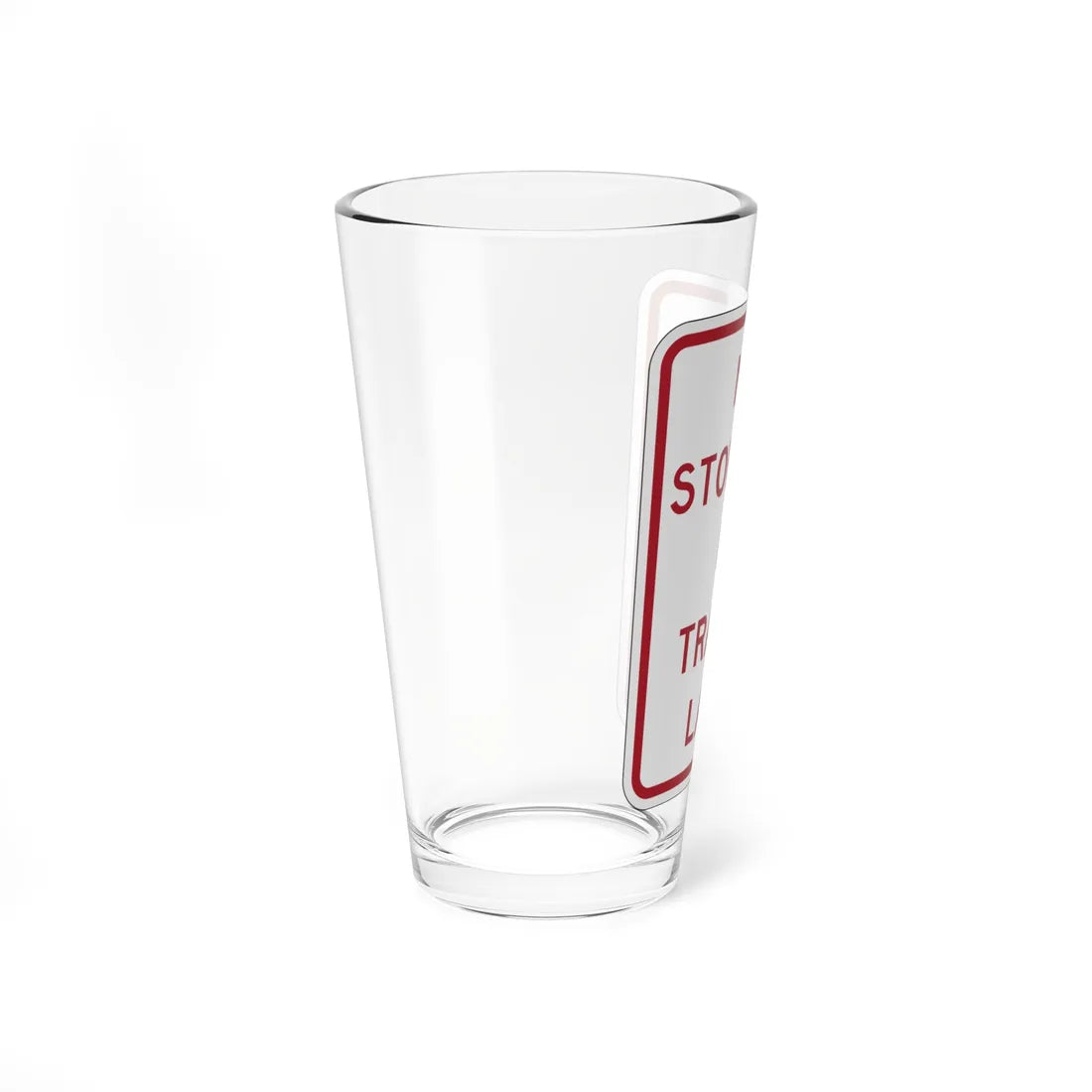 PBOT Road sign P1330 (Oregon) (Road Sign) Pint Glass 16oz - Go Mug Yourself