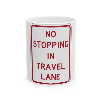 PBOT Road sign P1330 (Oregon) (Road Sign) White Coffee Mug 11oz - Go Mug Yourself