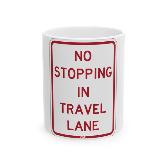 PBOT Road sign P1330 (Oregon) (Road Sign) White Coffee Mug 11oz - Go Mug Yourself