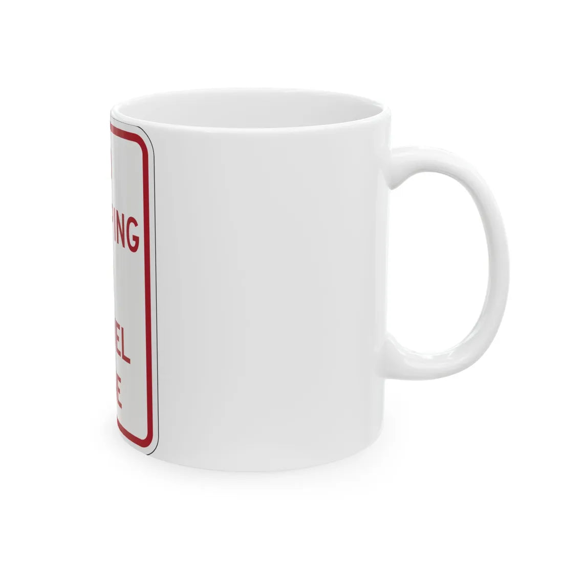 PBOT Road sign P1330 (Oregon) (Road Sign) White Coffee Mug - Go Mug Yourself