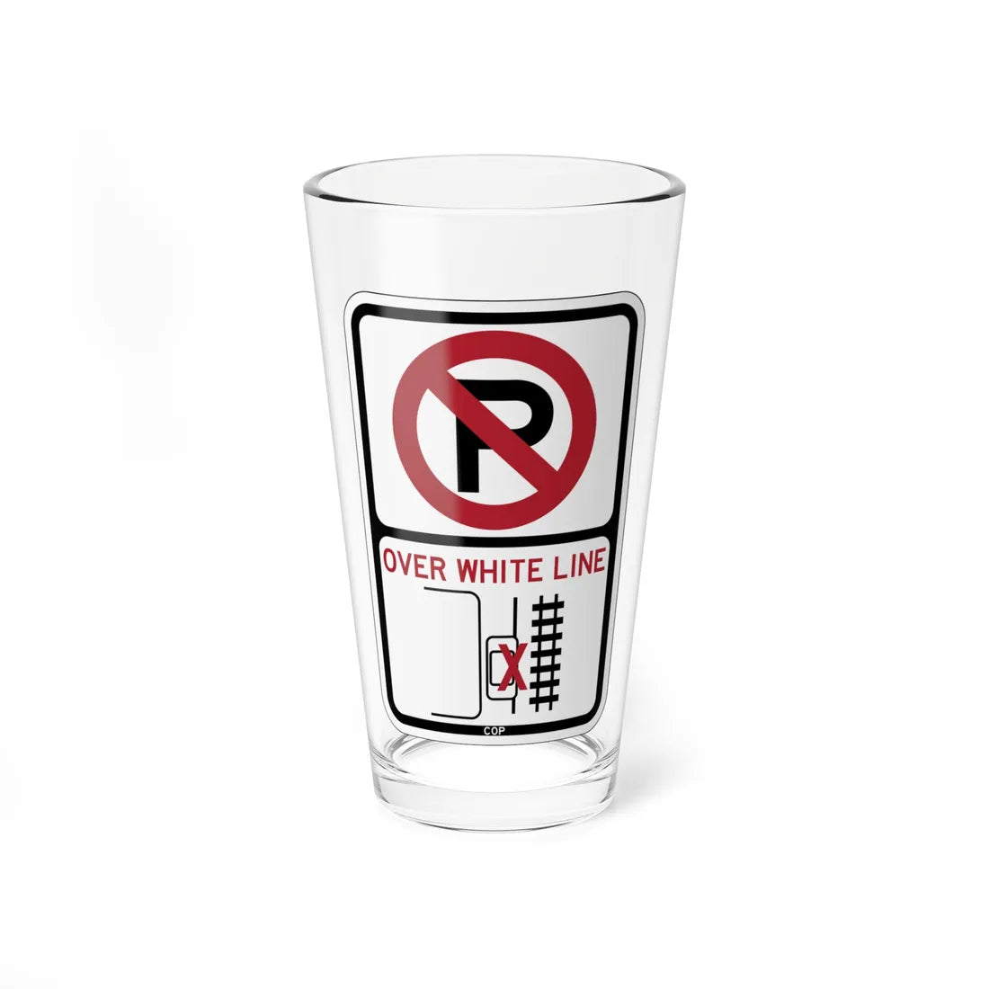 PBOT Road sign P1350 (Oregon) (Road Sign) Pint Glass 16oz 16oz - Go Mug Yourself