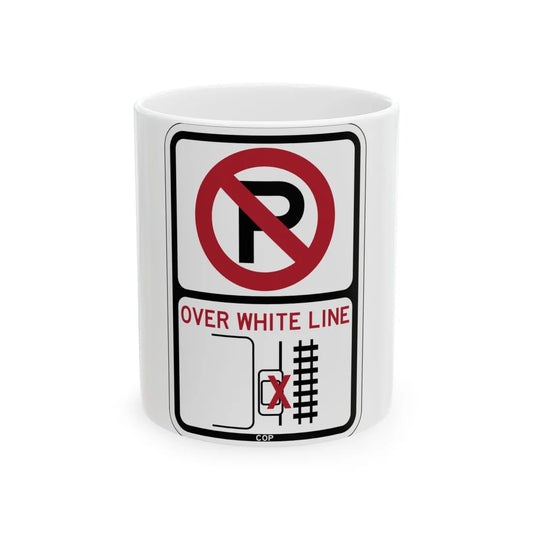 PBOT Road sign P1350 (Oregon) (Road Sign) White Coffee Mug 11oz - Go Mug Yourself