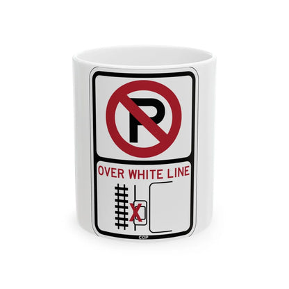 PBOT Road sign P1351 (Oregon) (Road Sign) White Coffee Mug 11oz - Go Mug Yourself