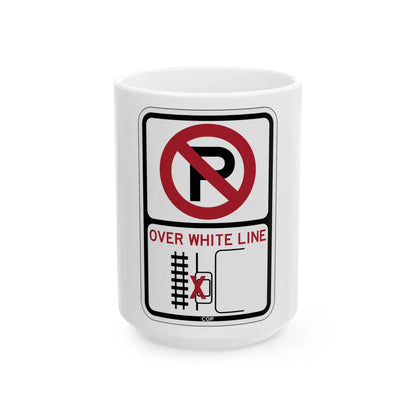 PBOT Road sign P1351 (Oregon) (Road Sign) White Coffee Mug 15oz - Go Mug Yourself