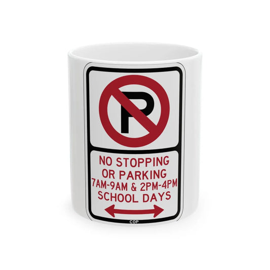 PBOT Road sign P1400D (Oregon) (Road Sign) White Coffee Mug 11oz - Go Mug Yourself