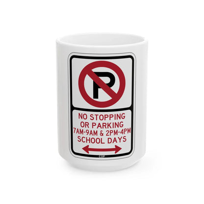 PBOT Road sign P1400D (Oregon) (Road Sign) White Coffee Mug 15oz - Go Mug Yourself