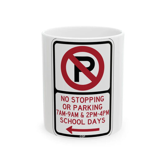PBOT Road sign P1400L (Oregon) (Road Sign) White Coffee Mug 11oz - Go Mug Yourself