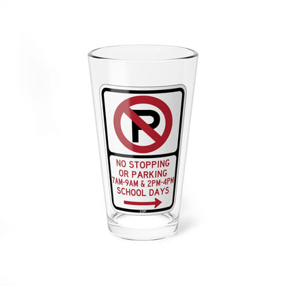 PBOT Road sign P1400R (Oregon) (Road Sign) Pint Glass 16oz 16oz - Go Mug Yourself