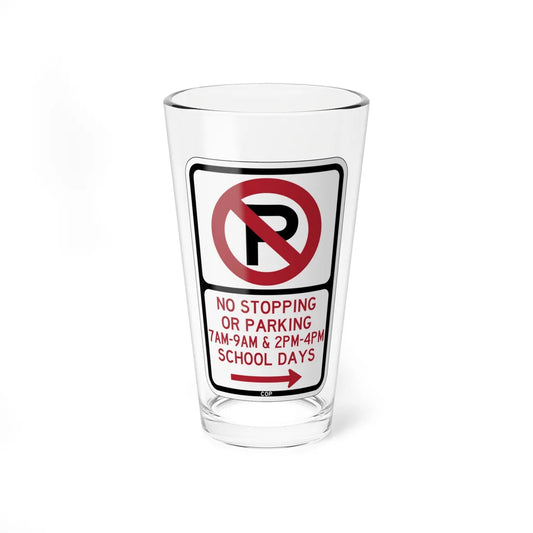 PBOT Road sign P1400R (Oregon) (Road Sign) Pint Glass 16oz 16oz - Go Mug Yourself