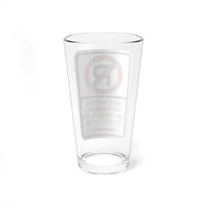 PBOT Road sign P1400R (Oregon) (Road Sign) Pint Glass 16oz - Go Mug Yourself