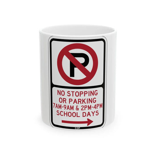 PBOT Road sign P1400R (Oregon) (Road Sign) White Coffee Mug 11oz - Go Mug Yourself