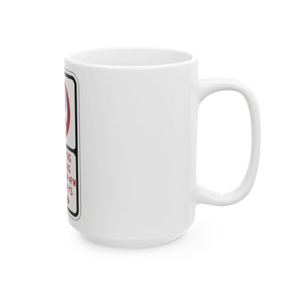 PBOT Road sign P1400R (Oregon) (Road Sign) White Coffee Mug - Go Mug Yourself