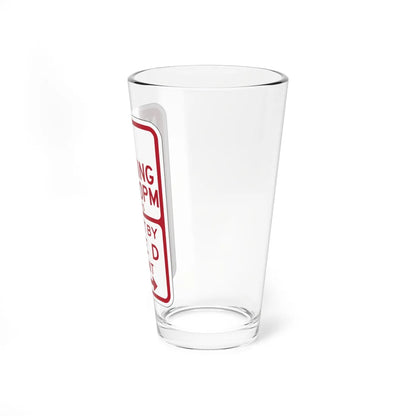 PBOT Road sign P1450D (Oregon) (Road Sign) Pint Glass 16oz - Go Mug Yourself