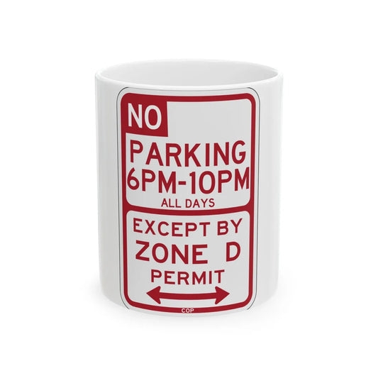 PBOT Road sign P1450D (Oregon) (Road Sign) White Coffee Mug 11oz - Go Mug Yourself