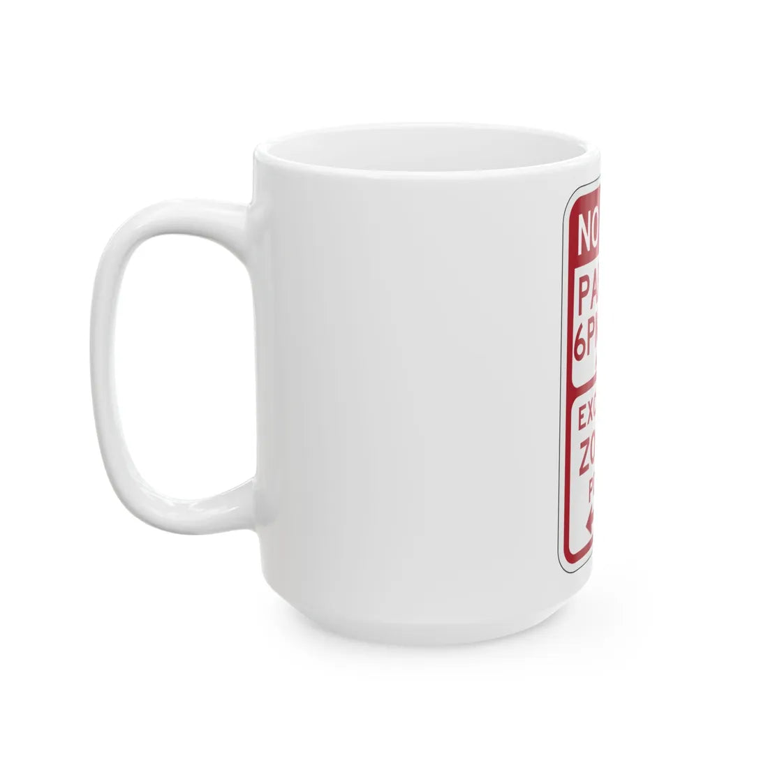 PBOT Road sign P1450D (Oregon) (Road Sign) White Coffee Mug - Go Mug Yourself