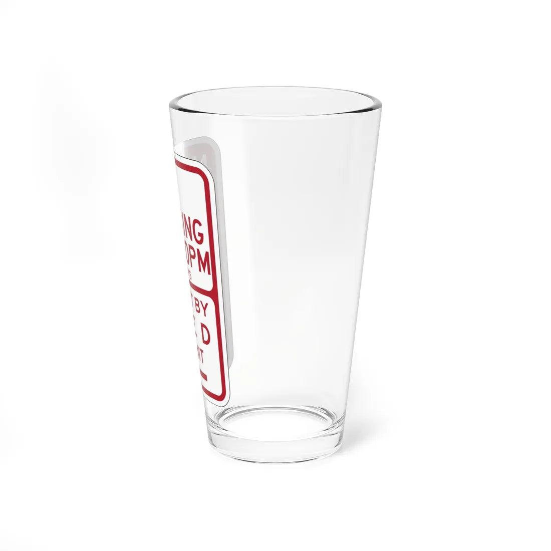 PBOT Road sign P1450L (Oregon) (Road Sign) Pint Glass 16oz - Go Mug Yourself