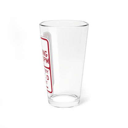 PBOT Road sign P1450L (Oregon) (Road Sign) Pint Glass 16oz - Go Mug Yourself