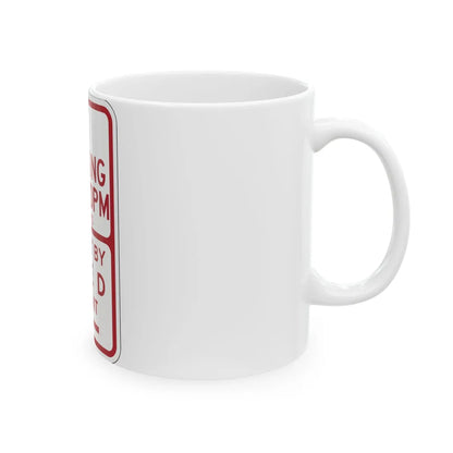 PBOT Road sign P1450L (Oregon) (Road Sign) White Coffee Mug - Go Mug Yourself