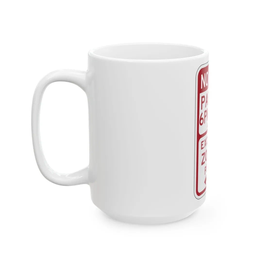 PBOT Road sign P1450L (Oregon) (Road Sign) White Coffee Mug - Go Mug Yourself