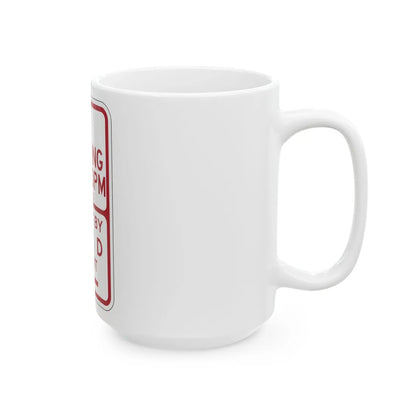 PBOT Road sign P1450L (Oregon) (Road Sign) White Coffee Mug - Go Mug Yourself