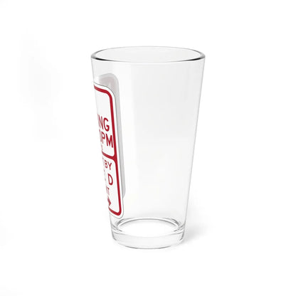 PBOT Road sign P1450R (Oregon) (Road Sign) Pint Glass 16oz - Go Mug Yourself