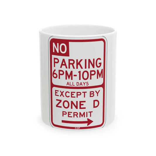 PBOT Road sign P1450R (Oregon) (Road Sign) White Coffee Mug 11oz - Go Mug Yourself