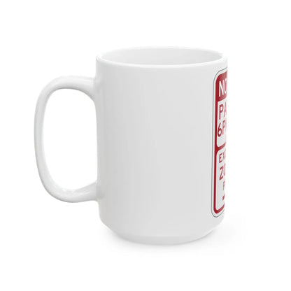 PBOT Road sign P1450R (Oregon) (Road Sign) White Coffee Mug - Go Mug Yourself