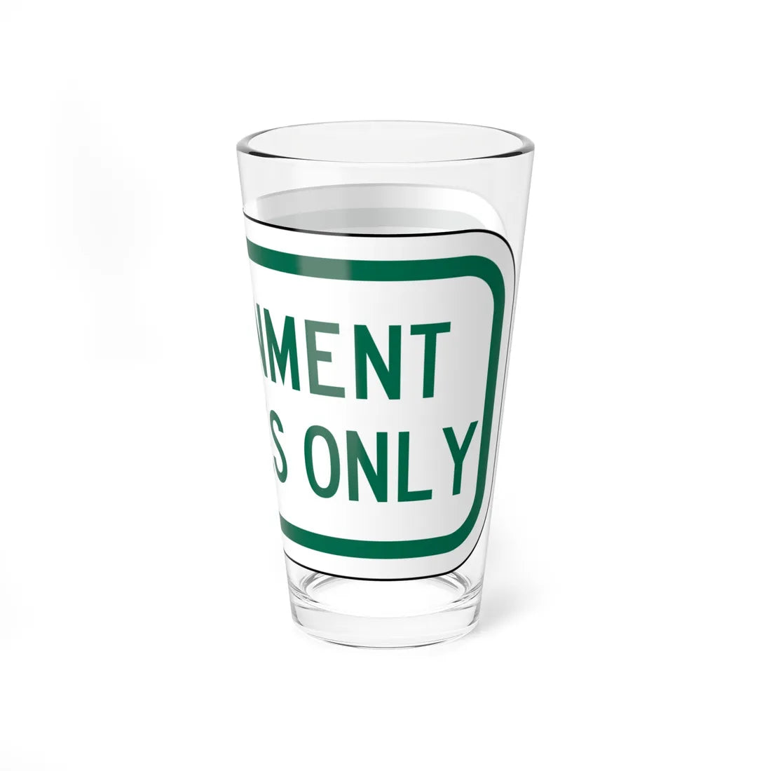 PBOT Road sign P1540 (Oregon) (Road Sign) Pint Glass 16oz - Go Mug Yourself