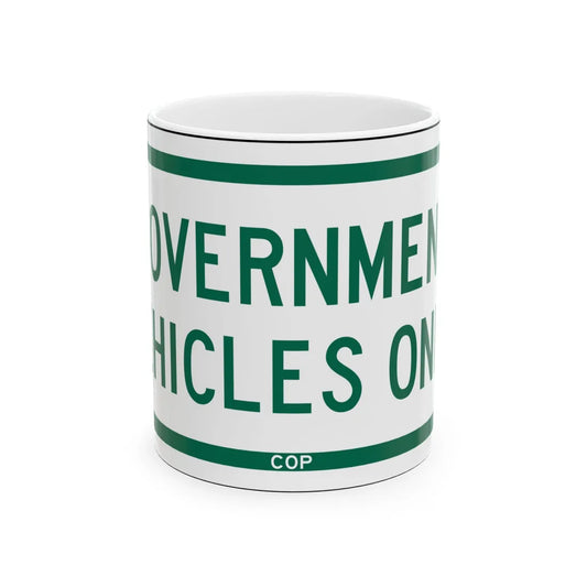 PBOT Road sign P1540 (Oregon) (Road Sign) White Coffee Mug 11oz - Go Mug Yourself